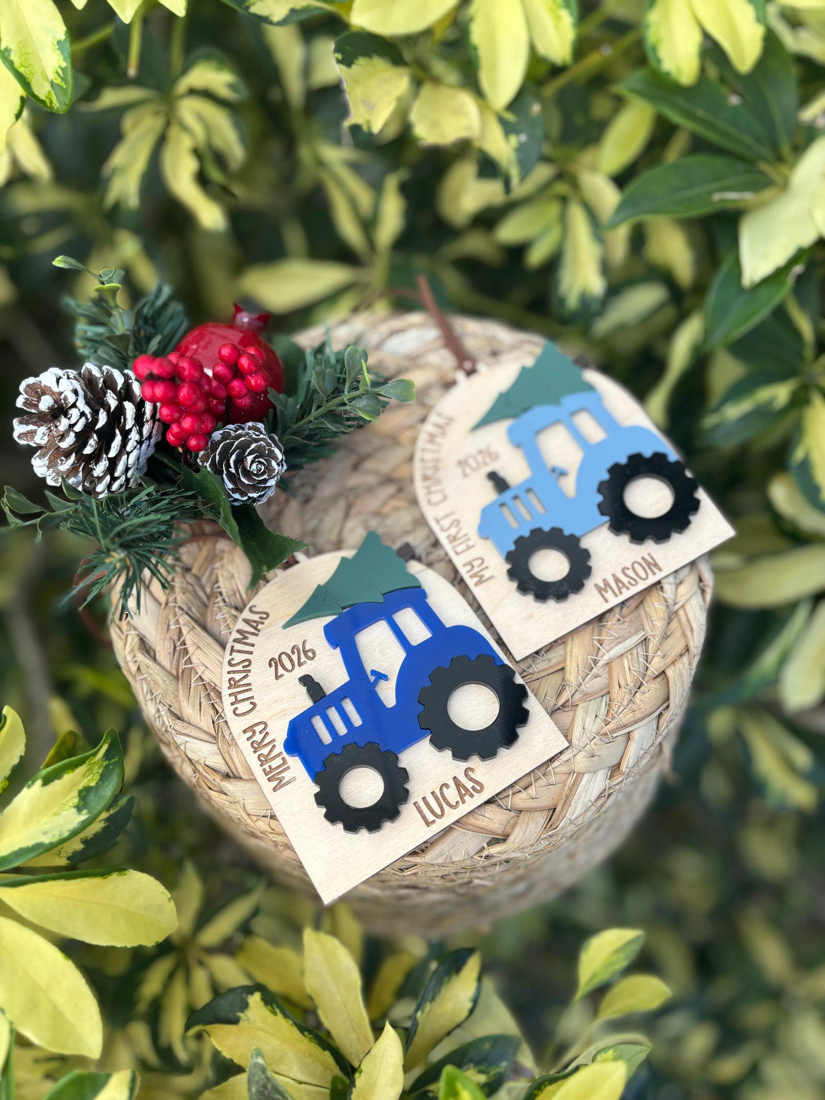 Tractor Christmas Ornament
