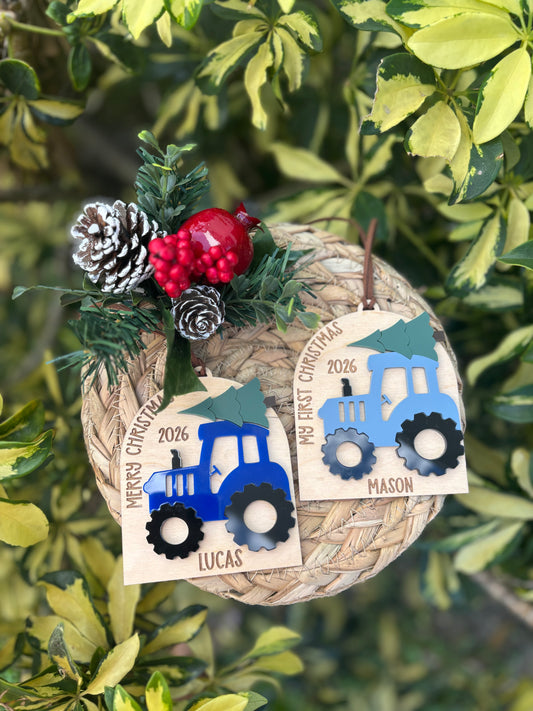 Tractor Christmas Ornament
