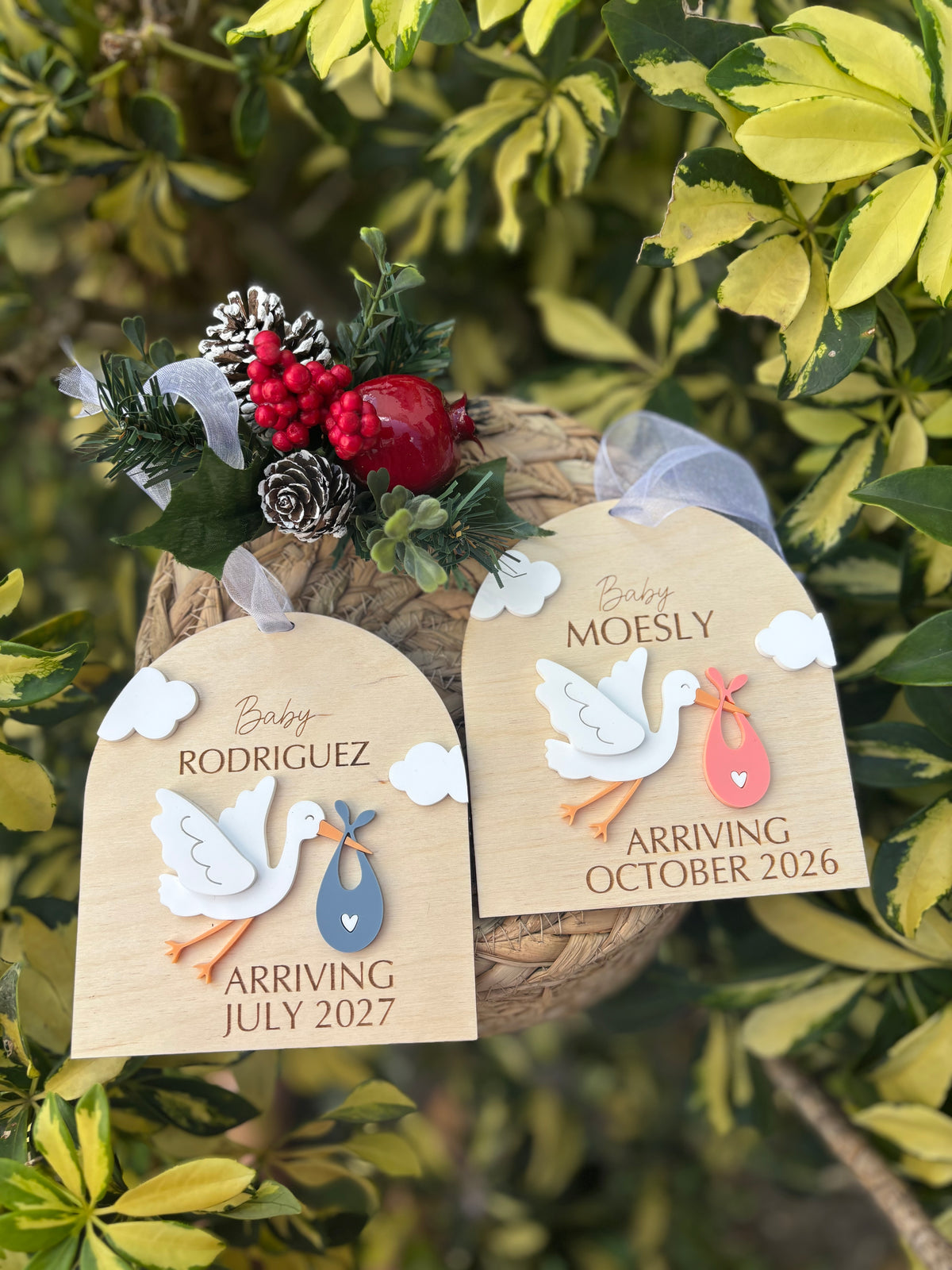 Stork ornament