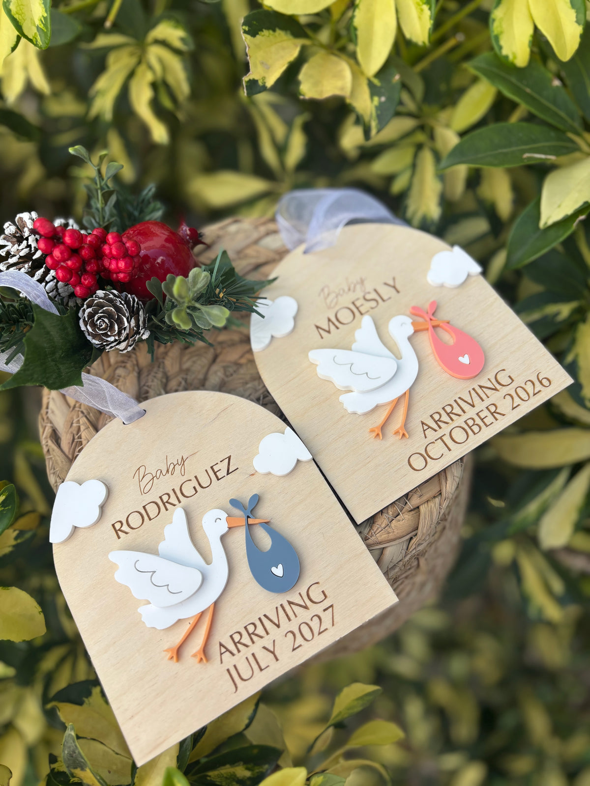 Stork ornament
