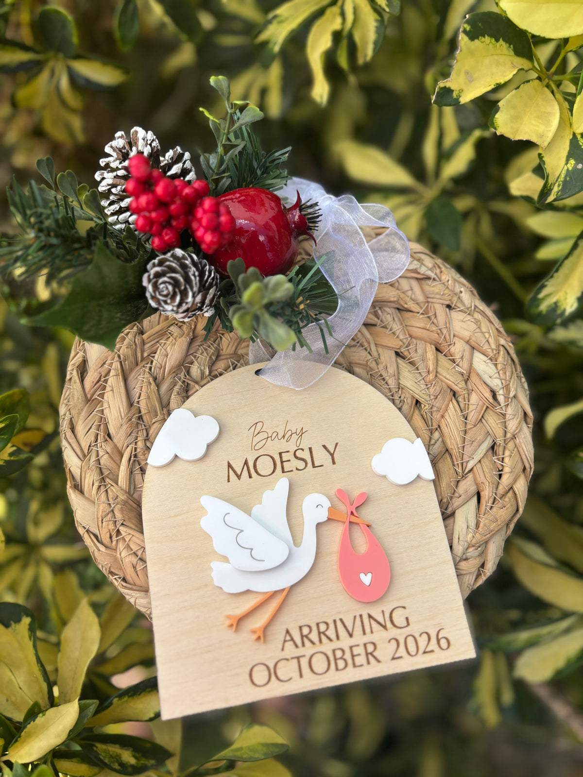 Stork ornament