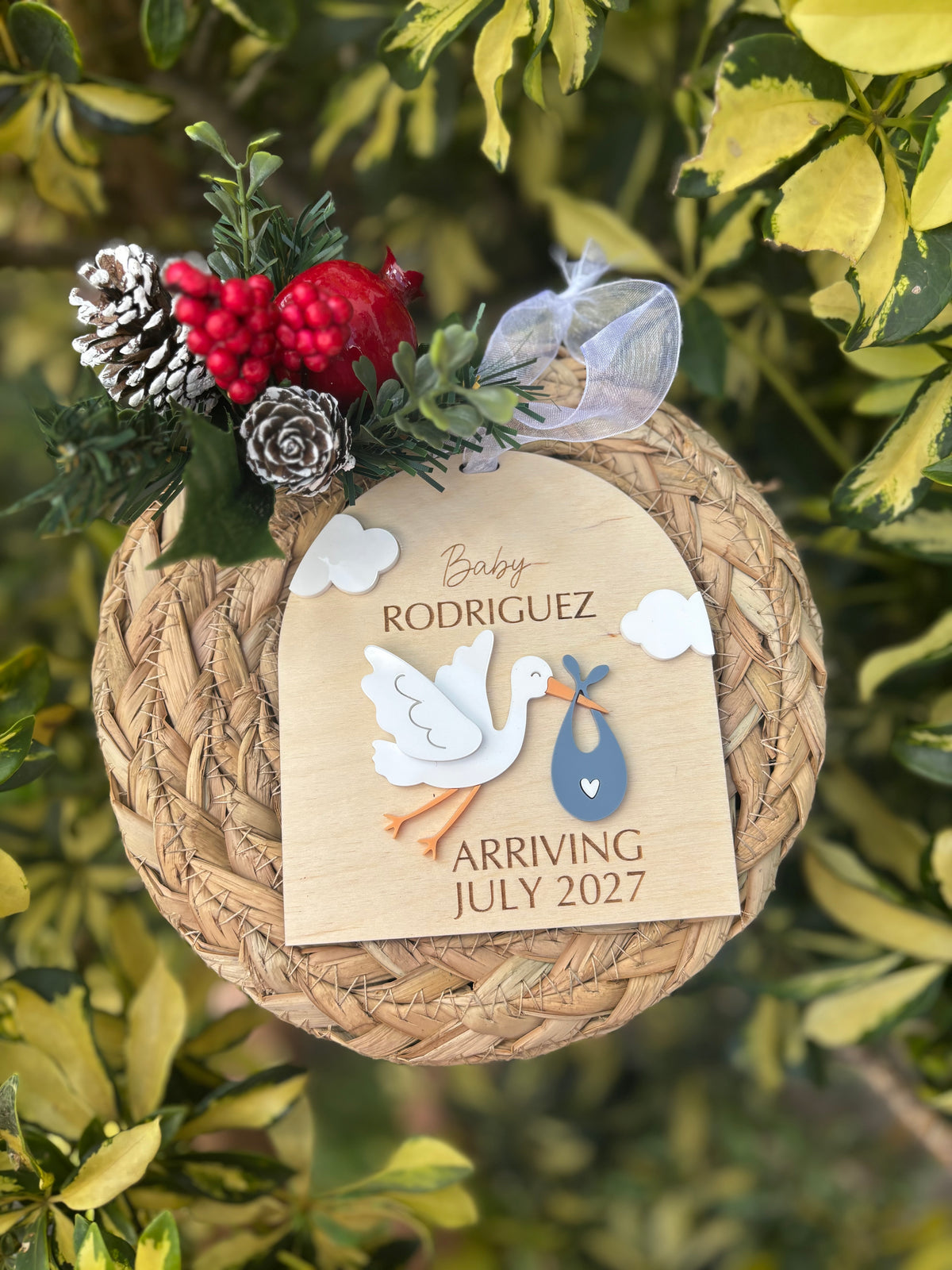 Stork ornament