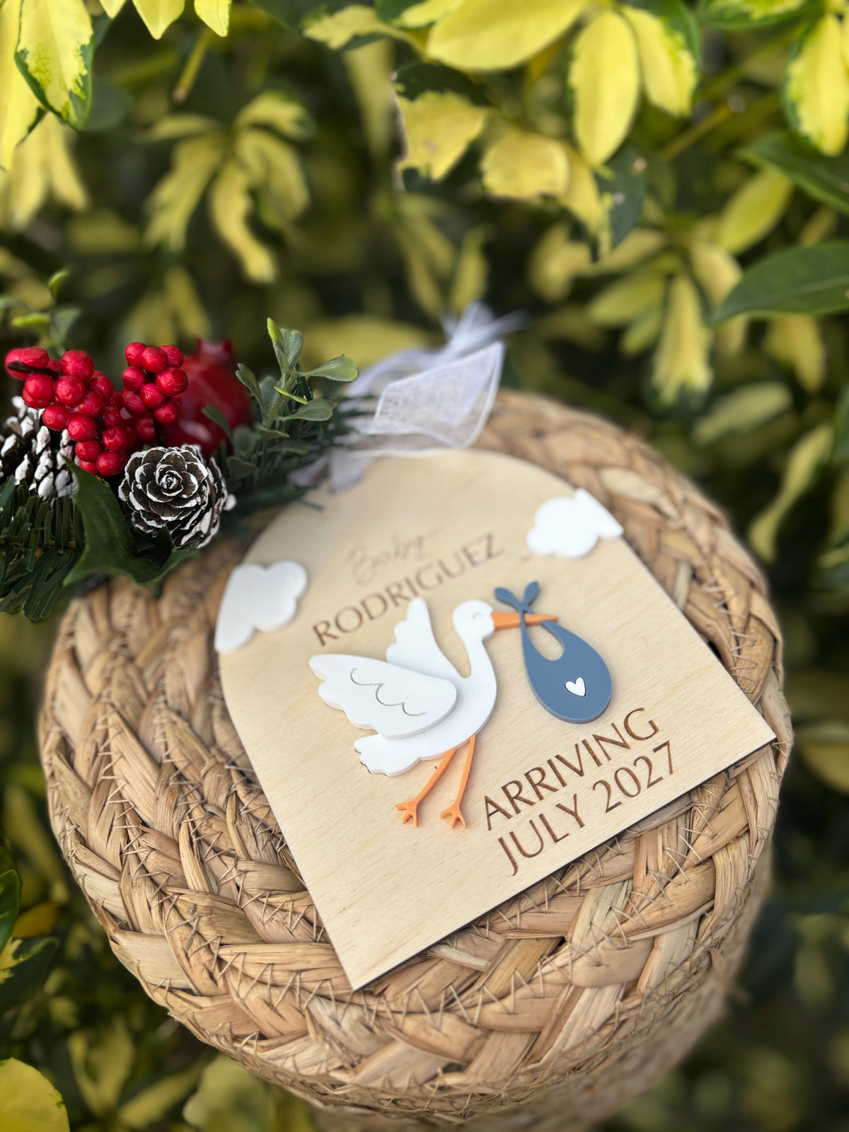 Stork ornament