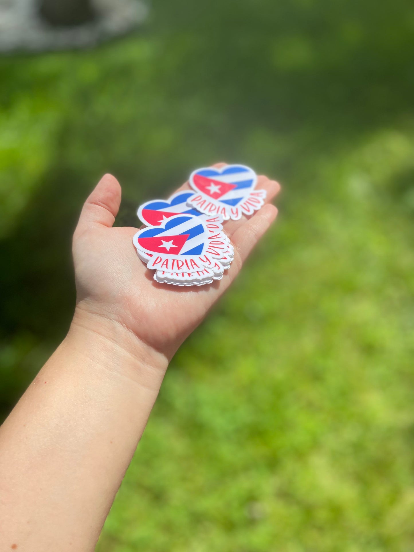 Patria Y Vida Cuban Heart stickers| Cuban flag stickers| Cuban Heart