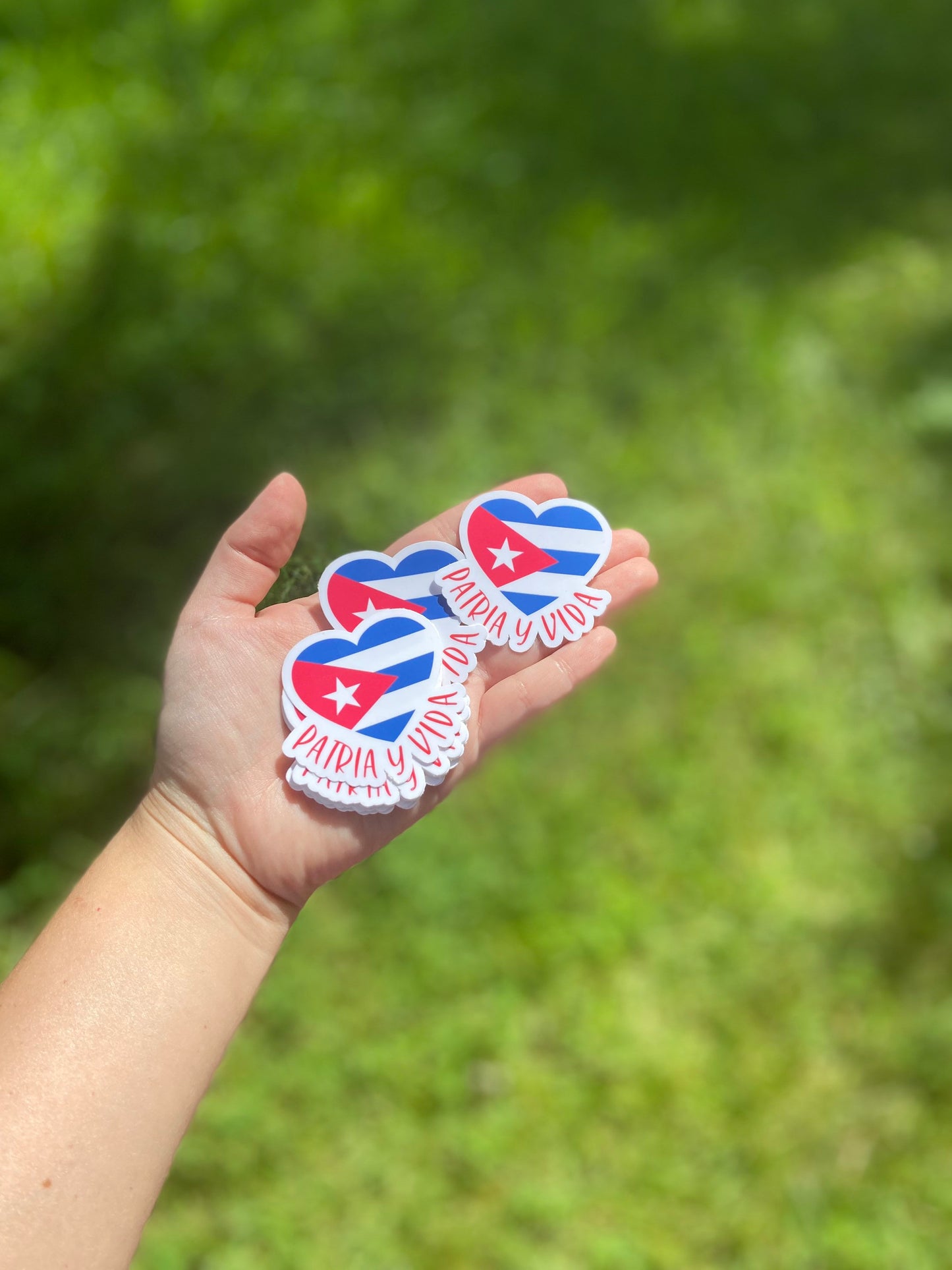 Patria Y Vida Cuban Heart stickers| Cuban flag stickers| Cuban Heart