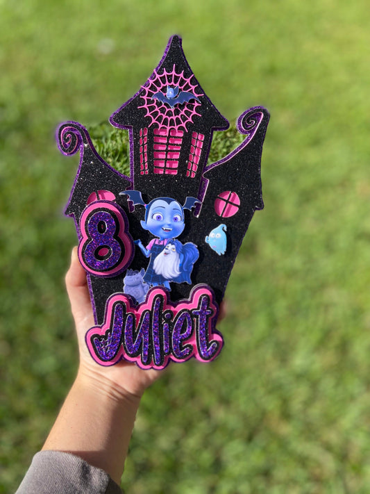 Vampirina 3d Cake topper| Vampire girl party| Vampirina birthday| Cake topper