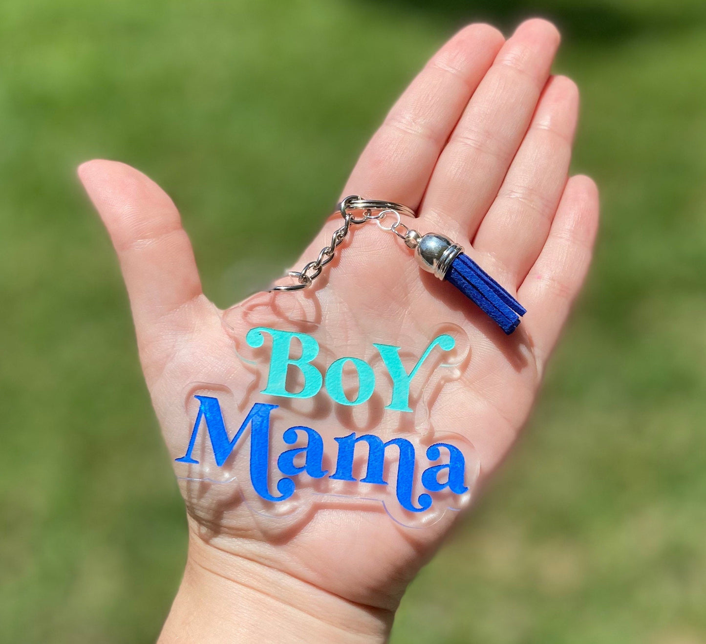 Boy Mom Retro Keychain | Clear acrylic boy mom keychain, mother day gift