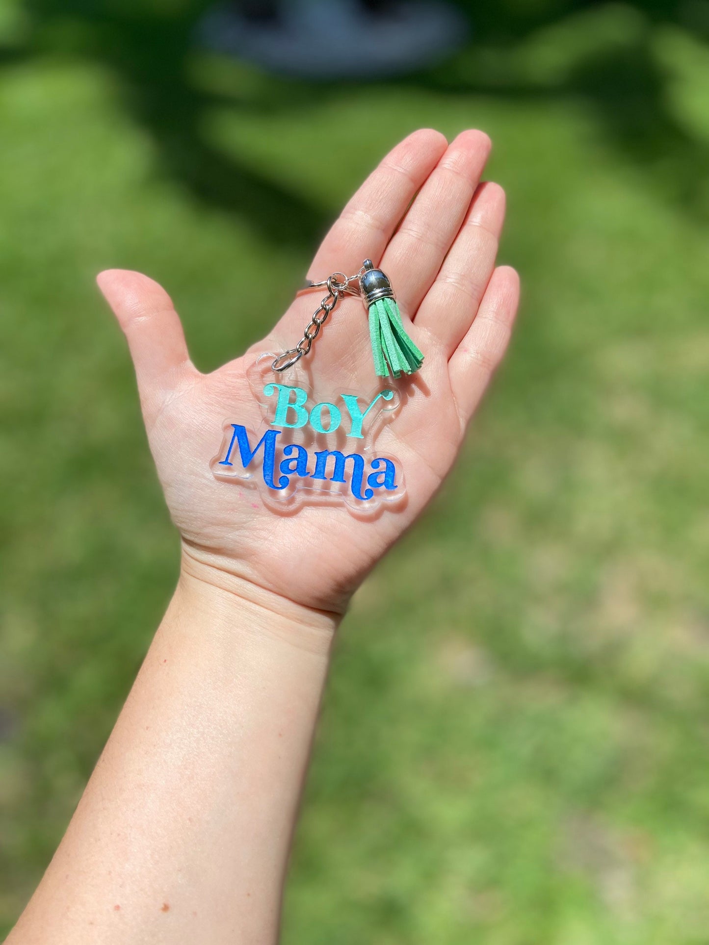 Boy Mom Retro Keychain | Clear acrylic boy mom keychain, mother day gift