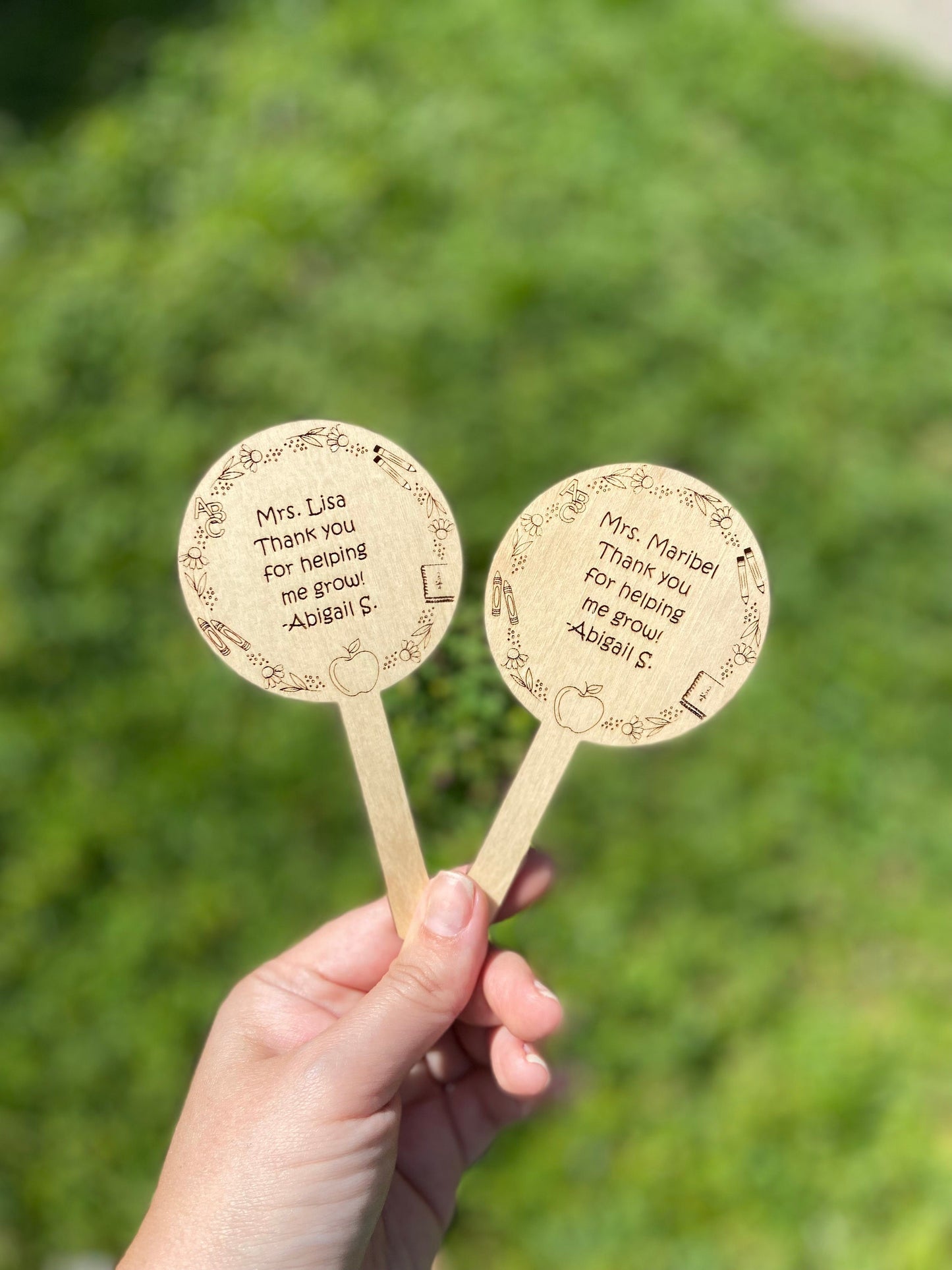 Teacher plant stake, teacher appreciation gift, personalized plant stake