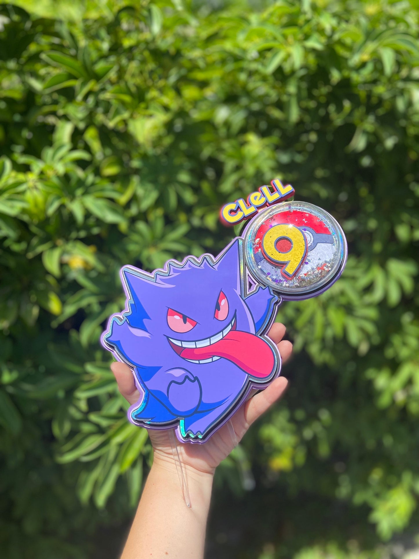 Gengar Cake Topper| Pokémon Cake Topper| Gengar Cake| Pokémon shaker cake topper