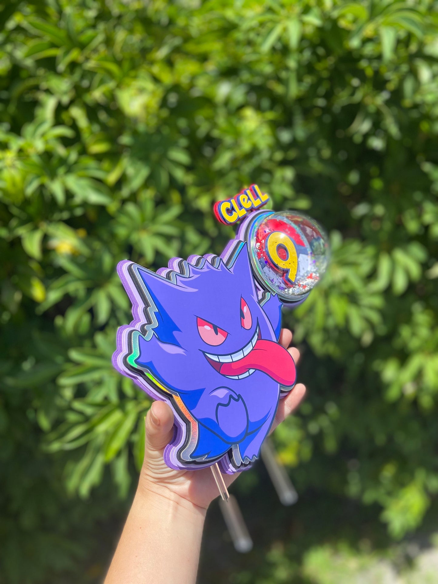 Gengar Cake Topper| Pokémon Cake Topper| Gengar Cake| Pokémon shaker cake topper