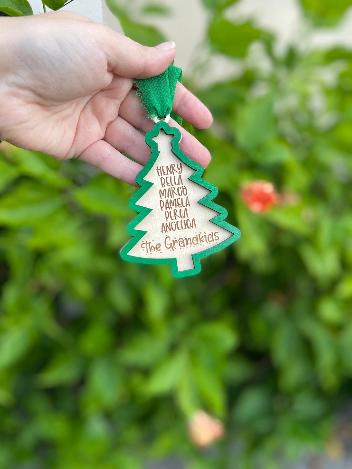 Grandkids ornament, family ornament, ornament for grandma, grandmother ornament, grandparent ornament, personalized christmas ornament