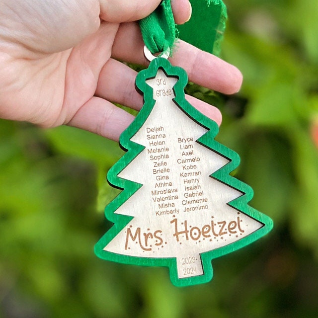 Teacher ornament, classroom ornament, christmas tree ornament, personalized teacher ornament, personalized christmas ornament, classroom