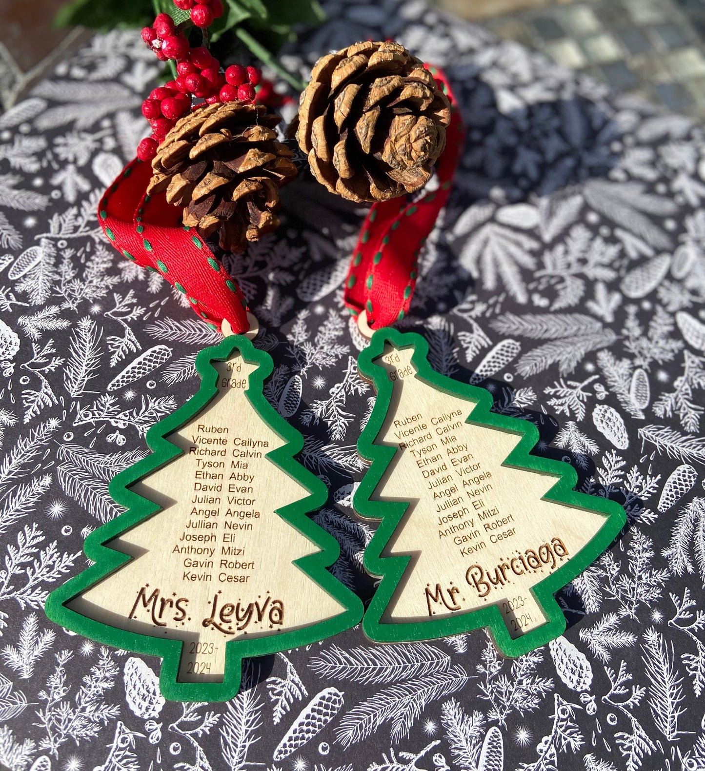 Teacher ornament, classroom ornament, christmas tree ornament, personalized teacher ornament, personalized christmas ornament, classroom