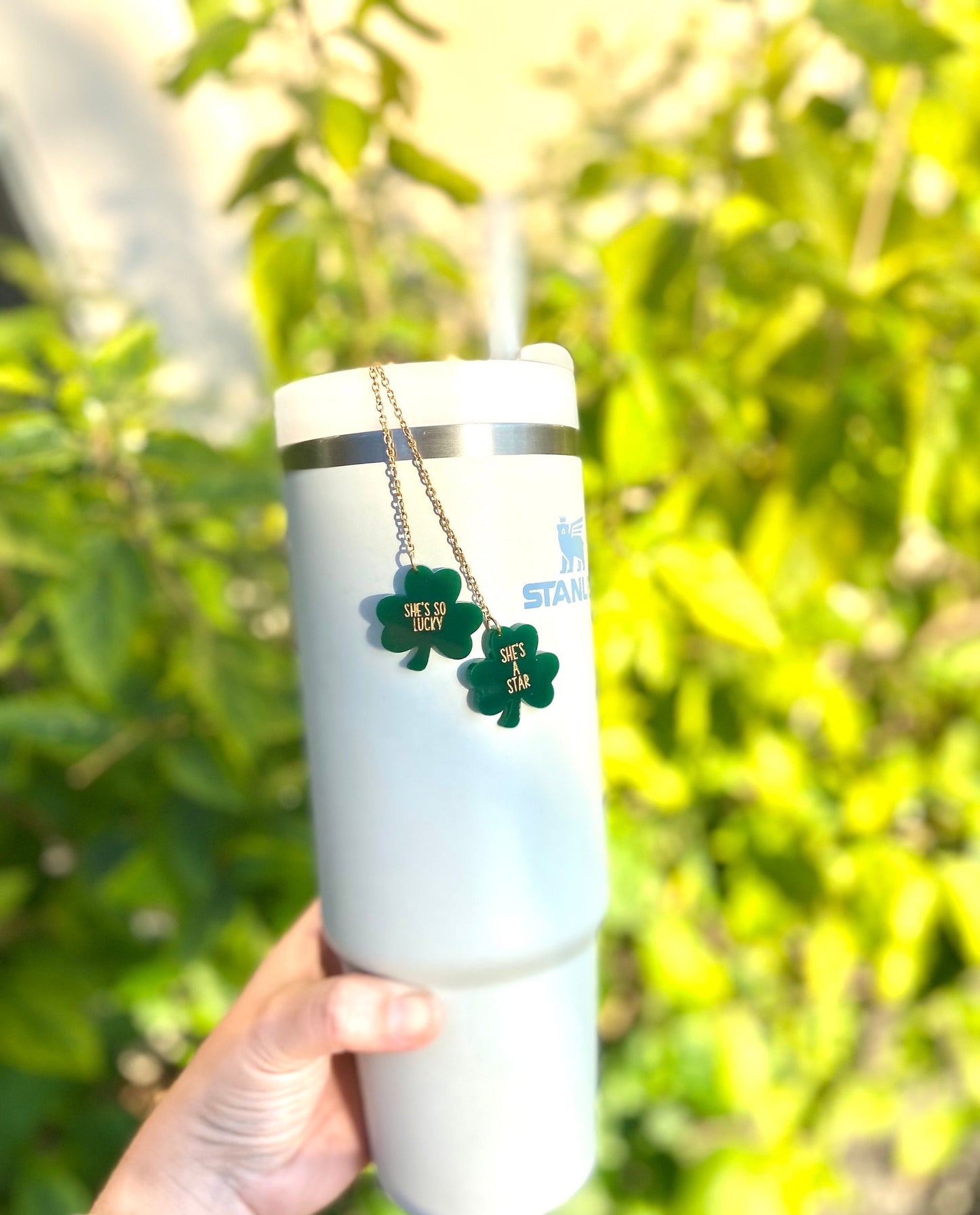 Clover charms, St. Patrick’s charms, Stanley Cup Charm, Bottle Charm, Cup Charm, Tumbler Charm, charms for yeti, Yeti charms, SM charms